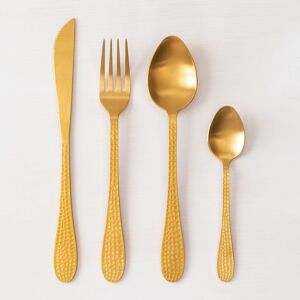 Aina 16-teiliges Besteck Aus Edelstahl Mattgold - Sklum Aina 16-teiliges Besteck Aus Edelstahl Mattgold - Sklum