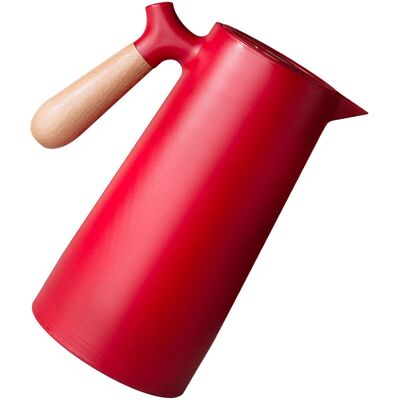 JUTE Isolierte Glasflasche Im Nordischen Stil, Wärmflasche, Geschenkidee Für Zuhause, Isolierflasche Für Heißes Wasser, Isolierflasche Für Kaffee, Rot, 1 Liter JUTE Isolierte Glasflasche Im Nordischen Stil, Wärmflasche, Geschenkidee Für Zuhause, Isolierflasche Für Heißes Wasser, Isolierflasche Für Kaffee, Rot, 1 Liter