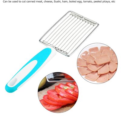HEAT Küchenmesser Aus Edelstahl Zum Schneiden Von Schinken, Fleisch, Obst, Tomaten Und Weichen Lebensmitteln – Multifunktionales Schneidwerkzeug, Klinge Aus Edelstahl, Blauer Griff HEAT Küchenmesser Aus Edelstahl Zum Schneiden Von Schinken, Fleisch, Obst, Tomaten Und Weichen Lebensmitteln – Multifunktionales Schneidwerkzeug, Klinge Aus Edelstahl, Blauer Griff