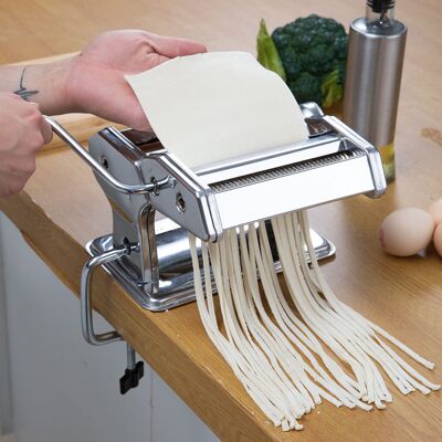 ZOTERNEN Manuelle Nudelmaschine Mit 6 Dickeneinstellungen. 2-in-1-gerät Zur Zubereitung Von Spaghetti, Fettuccine Und Lasagne. ZOTERNEN Manuelle Nudelmaschine Mit 6 Dickeneinstellungen. 2-in-1-gerät Zur Zubereitung Von Spaghetti, Fettuccine Und Lasagne.