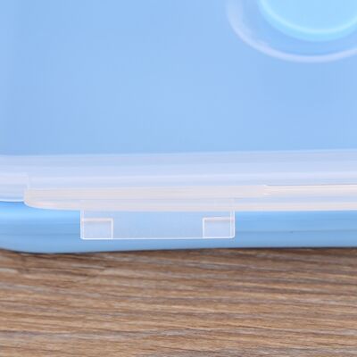 HEAT 800 Ml Blaue Aufbewahrungsschüssel Für Lebensmittel, Faltbar Und Tragbar, Aus Silikon, Wiederverwendbare Lunchbox, Faltbarer Lebensmittelbehälter, Reisegröße HEAT 800 Ml Blaue Aufbewahrungsschüssel Für Lebensmittel, Faltbar Und Tragbar, Aus Silikon, Wiederverwendbare Lunchbox, Faltbarer Lebensmittelbehälter, Reisegröße