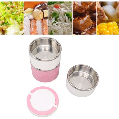 JUTE Isolierte Edelstahl-lunchbox, Luftdichter Lebensmittelbehälter, Tragbare Lunchbox, Luncheimer, Bento-box, Geschenk, Rosa JUTE Isolierte Edelstahl-lunchbox, Luftdichter Lebensmittelbehälter, Tragbare Lunchbox, Luncheimer, Bento-box, Geschenk, Rosa