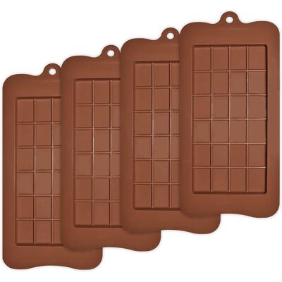LANGRAY 4er Pack Antihaft-silikon-schokoladenformen Für Protein- Und Energieriegel LANGRAY 4er Pack Antihaft-silikon-schokoladenformen Für Protein- Und Energieriegel