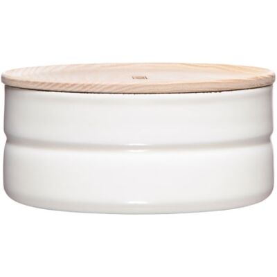 Unbekannt - Riess Vorratsdose Mit Eschenholzdeckel Ø13cm 0,5l White Emaille Unbekannt - Riess Vorratsdose Mit Eschenholzdeckel Ø13cm 0,5l White Emaille