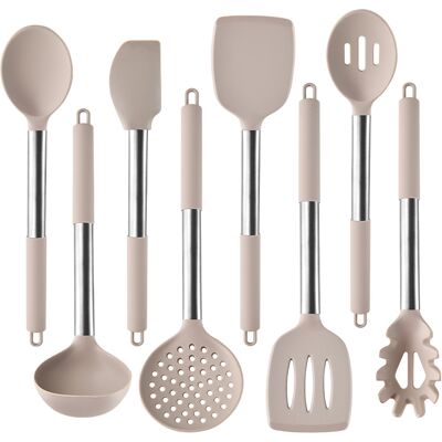 OEM Küchenhelfer-set Aus Silikon, 2/4/6/8-teilig, Edelstahllöffel, Spaghetti-hebel, Umweltfreundliches Haushaltswerkzeug OEM Küchenhelfer-set Aus Silikon, 2/4/6/8-teilig, Edelstahllöffel, Spaghetti-hebel, Umweltfreundliches Haushaltswerkzeug