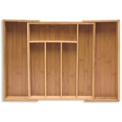 Relaxdays - Besteckkasten, Ausziehbar, Bambus Schubladeneinsatz Hoch, 6,5x38x35,5 Cm, Besteckeinsatz Für Schubladen, Natur Relaxdays - Besteckkasten, Ausziehbar, Bambus Schubladeneinsatz Hoch, 6,5x38x35,5 Cm, Besteckeinsatz Für Schubladen, Natur