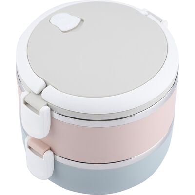 HEAT 2-stöckige Edelstahl-lunchbox 1400 Ml, Tragbarer Bento-behälter Mit Auslaufsicherem Deckel, Edelstahl-lebensmittelbehälter Für Mahlzeiten, Mittagessen, Picknicks HEAT 2-stöckige Edelstahl-lunchbox 1400 Ml, Tragbarer Bento-behälter Mit Auslaufsicherem Deckel, Edelstahl-lebensmittelbehälter Für Mahlzeiten, Mittagessen, Picknicks