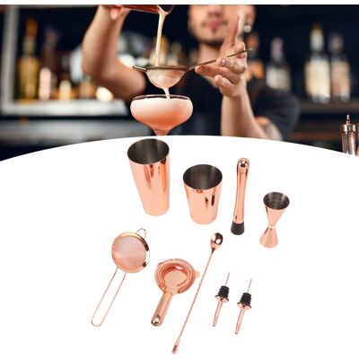 JUTE Barset A Bestehend Aus Einem Boston-shaker, Einem Cocktailmixer Aus Edelstahl, Einem Hall-glas Und Einem Barmixer. JUTE Barset A Bestehend Aus Einem Boston-shaker, Einem Cocktailmixer Aus Edelstahl, Einem Hall-glas Und Einem Barmixer.
