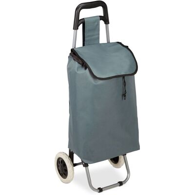 Relaxdays - Einkaufstrolley Klappbar, Abnehmbare Tasche 28 L, Einkaufswagen Mit Rollen Hxbxt: 92,5 X 42 X 28 Cm, Grau Relaxdays - Einkaufstrolley Klappbar, Abnehmbare Tasche 28 L, Einkaufswagen Mit Rollen Hxbxt: 92,5 X 42 X 28 Cm, Grau