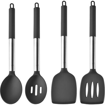 OEM Küchenhelfer-set Aus Silikon, 2/4/6/8-teilig, Edelstahllöffel, Spaghetti-hebel, Umweltfreundliches Haushaltswerkzeug OEM Küchenhelfer-set Aus Silikon, 2/4/6/8-teilig, Edelstahllöffel, Spaghetti-hebel, Umweltfreundliches Haushaltswerkzeug