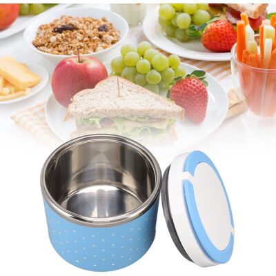 JUTE Isolierte Edelstahl-lunchbox, Luftdichter Lebensmittelbehälter, Tragbare Lunchbox, Bento-box, Geschenk, Blau JUTE Isolierte Edelstahl-lunchbox, Luftdichter Lebensmittelbehälter, Tragbare Lunchbox, Bento-box, Geschenk, Blau