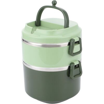 HEAT Isolierte Edelstahl-lunchbox, Doppelwandige Bento-box 1,7 L, Tragbarer Lebensmittelbehälter Mit Besteck, Mittagessen Für Unterwegs. HEAT Isolierte Edelstahl-lunchbox, Doppelwandige Bento-box 1,7 L, Tragbarer Lebensmittelbehälter Mit Besteck, Mittagessen Für Unterwegs.