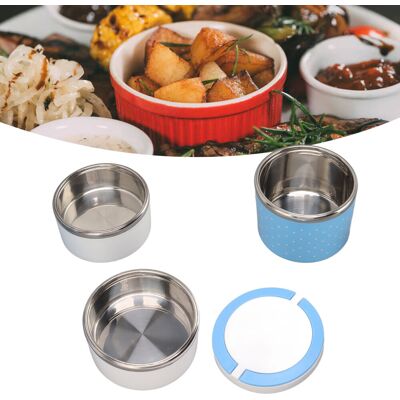 JUTE Isolierte Edelstahl-lunchbox, Luftdichter Lebensmittelbehälter, Tragbare Lunchbox, Bento-box, Geschenk, Blau JUTE Isolierte Edelstahl-lunchbox, Luftdichter Lebensmittelbehälter, Tragbare Lunchbox, Bento-box, Geschenk, Blau