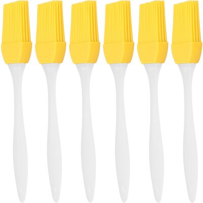 AUCO 6-teiliges Set Silikon-ölpinsel, Lebensmittelecht, Hitzebeständig, Gelb, Küchenhelfer, Grill- Und Backpinsel AUCO 6-teiliges Set Silikon-ölpinsel, Lebensmittelecht, Hitzebeständig, Gelb, Küchenhelfer, Grill- Und Backpinsel