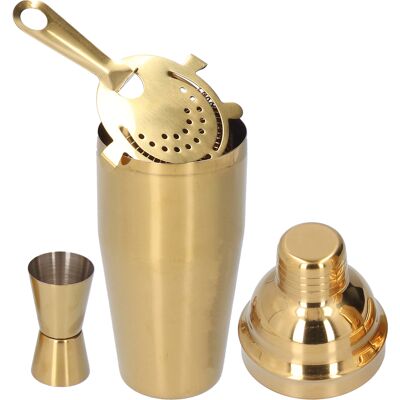 HEAT Cocktail-set, Modisches 750-ml-edelstahl-barzubehör-set Mit Sieb, Messbecher Und Shaker Für Barkeeper, Bargolden Set HEAT Cocktail-set, Modisches 750-ml-edelstahl-barzubehör-set Mit Sieb, Messbecher Und Shaker Für Barkeeper, Bargolden Set