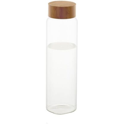 Andrea House Flasche De Glas Mit Deckel De Bamboo 1l Andrea House Flasche De Glas Mit Deckel De Bamboo 1l