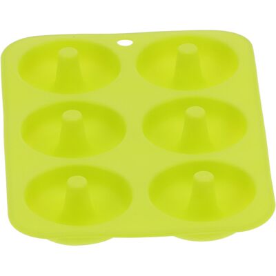 HEAT Silikon-donutform Mit 6 Mulden, Runde Form Für Schokolade, Kuchen Und Brot, Grünes Backblech, Wiederverwendbares Backzubehör HEAT Silikon-donutform Mit 6 Mulden, Runde Form Für Schokolade, Kuchen Und Brot, Grünes Backblech, Wiederverwendbares Backzubehör