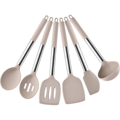 OEM Küchenhelfer-set Aus Silikon, 2/4/6/8-teilig, Edelstahllöffel, Spaghetti-hebel, Umweltfreundliches Haushaltswerkzeug OEM Küchenhelfer-set Aus Silikon, 2/4/6/8-teilig, Edelstahllöffel, Spaghetti-hebel, Umweltfreundliches Haushaltswerkzeug
