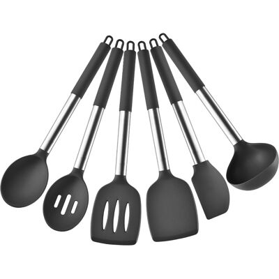 OEM Küchenhelfer-set Aus Silikon, 2/4/6/8-teilig, Edelstahllöffel, Spaghetti-hebel, Umweltfreundliches Haushaltswerkzeug OEM Küchenhelfer-set Aus Silikon, 2/4/6/8-teilig, Edelstahllöffel, Spaghetti-hebel, Umweltfreundliches Haushaltswerkzeug