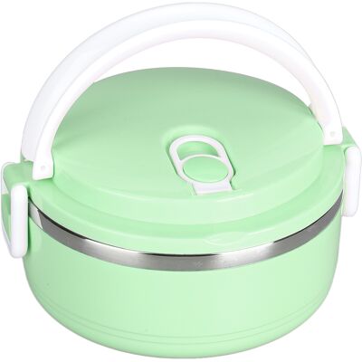 HEAT Thermos-lunchbox, Stapelbar, Isolierte Warmhaltebox, Runde Lunchbox Aus Edelstahl 304, Versiegelte Lebensmittelbehälter, Einlagig, Verdickt (grün) HEAT Thermos-lunchbox, Stapelbar, Isolierte Warmhaltebox, Runde Lunchbox Aus Edelstahl 304, Versiegelte Lebensmittelbehälter, Einlagig, Verdickt (grün)