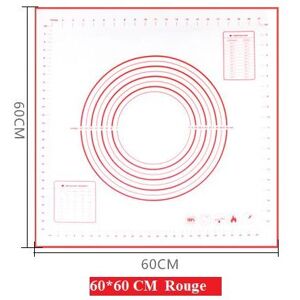 Eting - Antihaft-Silikon-Backmatte Teigmatte mit Abmessungen 1 Stück für 60 x 60 cm (rot)