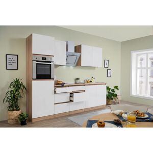 Respekta - Küche Küchenzeile Leerblock grifflos Eiche Weiß Lorena 270 cm