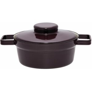 RIESS-KELOMAT Riess Kasserolle Aromapod mit Deckel Ø20cm 1,2 Liter Dark Aubergine Emaille