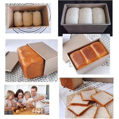 HEAT Brotbackform Mit Deckel, Backform, Kuchenform, Toastform, Kohlenstoffstahl, Antihaftbeschichtung, Toastbrotbox, Backutensilien HEAT Brotbackform Mit Deckel, Backform, Kuchenform, Toastform, Kohlenstoffstahl, Antihaftbeschichtung, Toastbrotbox, Backutensilien
