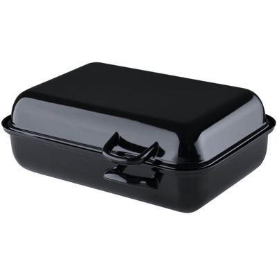 Riess Emaille Doppelbräter Compact 37x22cm Schwarz - Kochgeschirr Riess Emaille Doppelbräter Compact 37x22cm Schwarz - Kochgeschirr