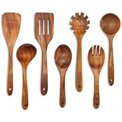 OEM Küchenutensilien – Nicht Spezifiziert – 7-teiliges Set 3 – Holz – Antihaftbeschichtung – Modern OEM Küchenutensilien – Nicht Spezifiziert – 7-teiliges Set 3 – Holz – Antihaftbeschichtung – Modern