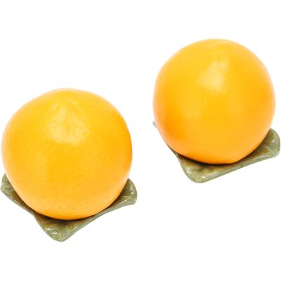 HEAT 2-teiliges Keramik-teekännchen In Orangefarbener Form, Dekorativer, Luftdichter Behälter, Küchenaufbewahrung, Originelles Geschenk. HEAT 2-teiliges Keramik-teekännchen In Orangefarbener Form, Dekorativer, Luftdichter Behälter, Küchenaufbewahrung, Originelles Geschenk.