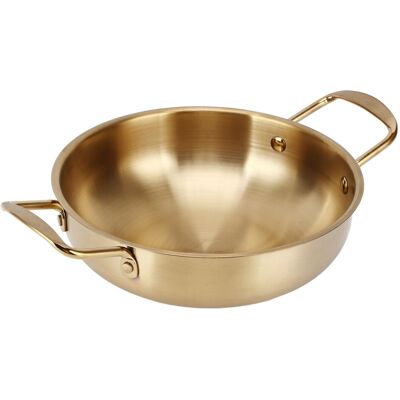 HEAT Goldener Koreanischer Ramen-topf, Edelstahl-nudeltopf, Tragbarer Küchenkochtopf Für Den Haushalt, 22 Cm / 8,7 Zoll HEAT Goldener Koreanischer Ramen-topf, Edelstahl-nudeltopf, Tragbarer Küchenkochtopf Für Den Haushalt, 22 Cm / 8,7 Zoll