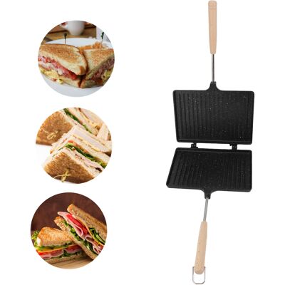 JUTE Sandwichform, Doppelseitige Antihaft-backform, Frühstücksgerät Für Zuhause JUTE Sandwichform, Doppelseitige Antihaft-backform, Frühstücksgerät Für Zuhause