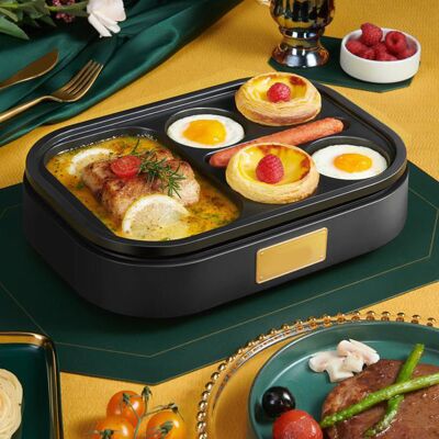 JUTE Oran Sechs-loch-frühstückspfanne Mit Antihaftbeschichtung Zum Braten Von Eiern Und Hamburgern, Crêpe-pfanne, Kleine Sechs-loch-eierpfanne, Knight Black JUTE Oran Sechs-loch-frühstückspfanne Mit Antihaftbeschichtung Zum Braten Von Eiern Und Hamburgern, Crêpe-pfanne, Kleine Sechs-loch-eierpfanne, Knight Black