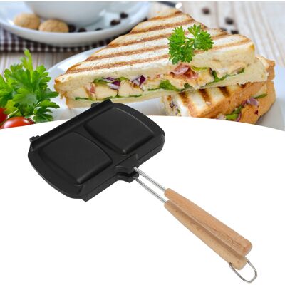 JUTE Doppelseitige Gaspfanne, Sandwichform, Toastplatte, Antihaftbeschichtung, Herausnehmbare Pfanne/kochplatte JUTE Doppelseitige Gaspfanne, Sandwichform, Toastplatte, Antihaftbeschichtung, Herausnehmbare Pfanne/kochplatte
