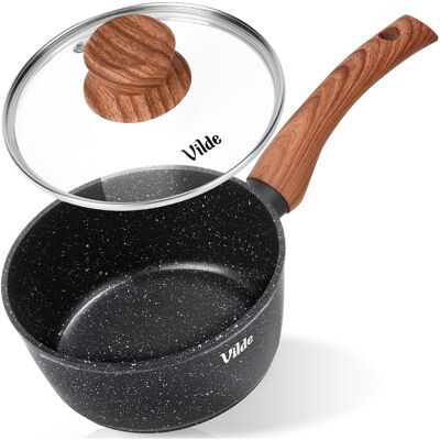 OEM Granit-kochtopf Mit Glasdeckel, Granitica-holz, 16 Cm, 1,2 L OEM Granit-kochtopf Mit Glasdeckel, Granitica-holz, 16 Cm, 1,2 L