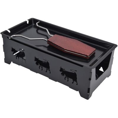 HEAT Mini-raclettegrill Mit Schwarzem Griff, Rechteckige Backform, Käsebackwerkzeug HEAT Mini-raclettegrill Mit Schwarzem Griff, Rechteckige Backform, Käsebackwerkzeug