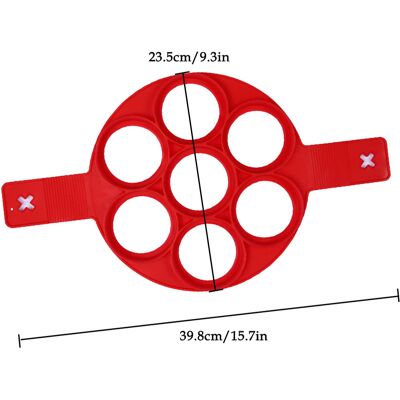 HEAT Silikonform Mit 7 Mulden, Pfannkuchenform, Antihaft-eierringform, Küchenbackform, Kochutensilien HEAT Silikonform Mit 7 Mulden, Pfannkuchenform, Antihaft-eierringform, Küchenbackform, Kochutensilien
