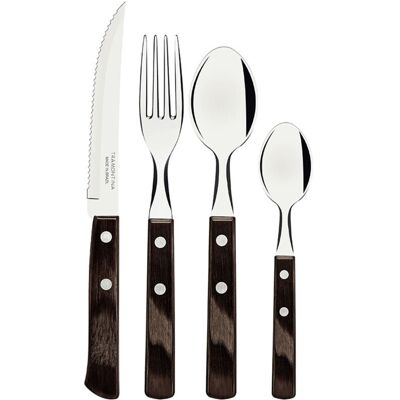 Tramontina Besteckset Braun 24 Teile Edelstahl Tramontina Besteckset Braun 24 Teile Edelstahl