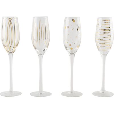 Mikasa - Cocktailgläser De Für Toasts, 290 Ml, Set De 4 Stück, Gold, 210 Ml Mikasa - Cocktailgläser De Für Toasts, 290 Ml, Set De 4 Stück, Gold, 210 Ml