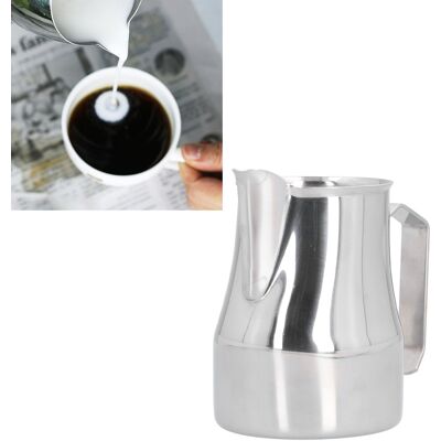 JUTE Italienischer Latte-art-becher Aus Edelstahl, 450 Ml, Milchkännchen, Milchbecher, Kaffeezubehör, Spiegelpoliert Außen, Sandgestrahlt Innen JUTE Italienischer Latte-art-becher Aus Edelstahl, 450 Ml, Milchkännchen, Milchbecher, Kaffeezubehör, Spiegelpoliert Außen, Sandgestrahlt Innen