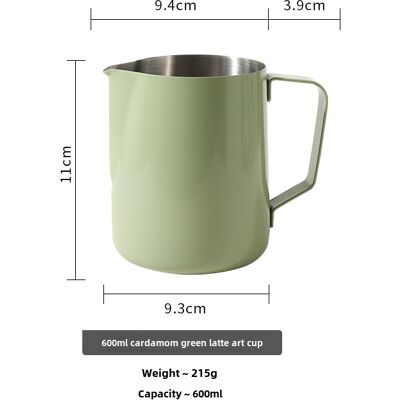 OEM Kaffeebecher Aus Edelstahl 304, Spitz Zulaufend, Blumenförmig, Milchkännchen, Farbverlauf, Kreatives Küchenutensil (600 Ml, Grün Gepunktet) OEM Kaffeebecher Aus Edelstahl 304, Spitz Zulaufend, Blumenförmig, Milchkännchen, Farbverlauf, Kreatives Küchenutensil (600 Ml, Grün Gepunktet)