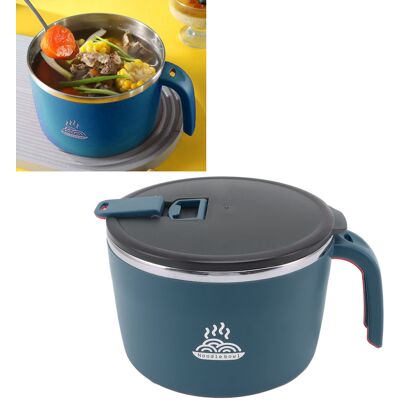 JUTE Instantnudelschale Aus Edelstahl 304 Mit Deckel, Tragbarer Becher/lunchbox Für Büroangestellte, Auslaufsichere Schale Mit Abtropffläche, Blau JUTE Instantnudelschale Aus Edelstahl 304 Mit Deckel, Tragbarer Becher/lunchbox Für Büroangestellte, Auslaufsichere Schale Mit Abtropffläche, Blau