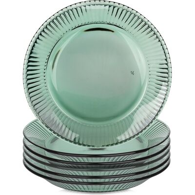 OEM Grüne Grüne Glas-dessertteller 20,5 Cm 6 Stück. OEM Grüne Grüne Glas-dessertteller 20,5 Cm 6 Stück.