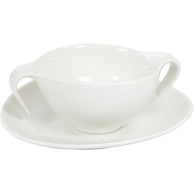 OEM Tiefer Teller, Bouillonschale Mit Untertasse, Zeit, 450 Ml, Weiß, Duka OEM Tiefer Teller, Bouillonschale Mit Untertasse, Zeit, 450 Ml, Weiß, Duka