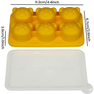 KEEMOTE Lebensmittelechte Silikon-eiswürfelform, Kreative Bären- Und Sternform, Wiederverwendbare Schnelle Eisform Für Cocktails, Whisky Und Kaffee, 1 Stück-lsw KEEMOTE Lebensmittelechte Silikon-eiswürfelform, Kreative Bären- Und Sternform, Wiederverwendbare Schnelle Eisform Für Cocktails, Whisky Und Kaffee, 1 Stück-lsw