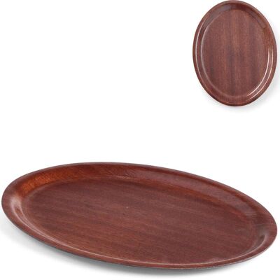Serviertablett In Holzoptik, Oval, Mahagoni, 290x210mm - Hendi Serviertablett In Holzoptik, Oval, Mahagoni, 290x210mm - Hendi