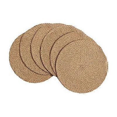 TRUVO Set Mit 6 Runden Jute-tischsets, Wärmeisolierend, Geflochtene Jute, 30 Cm (12 Zoll) Durchmesser, Rutschfest Und Dick, Für Heiße Speisen (jute, 30 Cm) TRUVO Set Mit 6 Runden Jute-tischsets, Wärmeisolierend, Geflochtene Jute, 30 Cm (12 Zoll) Durchmesser, Rutschfest Und Dick, Für Heiße Speisen (jute, 30 Cm)