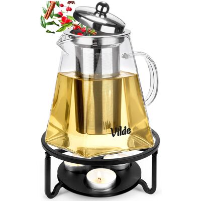 OEM Hitzebeständige Glas-teekanne Mit Teesieb, 920 Ml + Heizelement OEM Hitzebeständige Glas-teekanne Mit Teesieb, 920 Ml + Heizelement