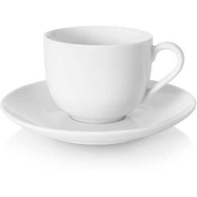 OEM Duka Felicia Tasse Und Untertasse 130 Ml Weißes Porzellan OEM Duka Felicia Tasse Und Untertasse 130 Ml Weißes Porzellan